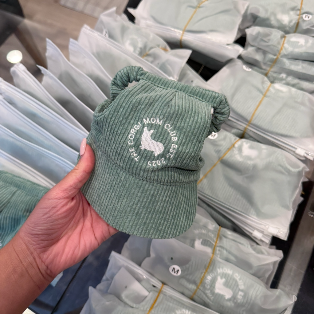 Sage Green Adjustable Dog Hat